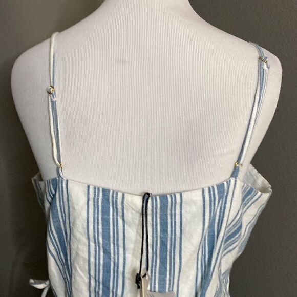 NWT Rag Poets Blue White Striped Canggu Wrap Dress - Picture 8 of 13